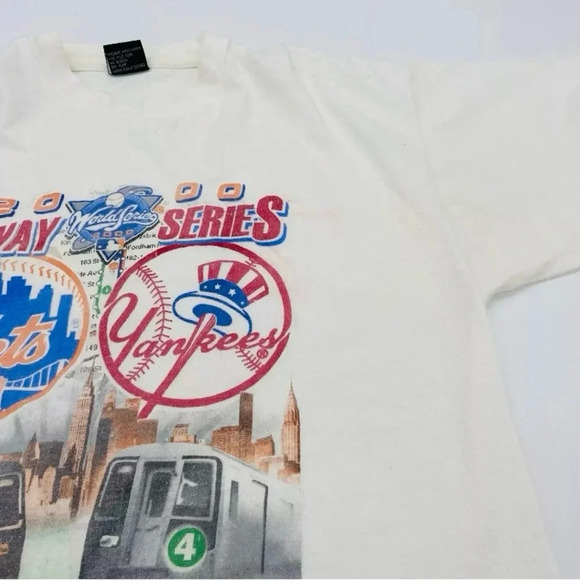 Vintage Subway Series 2000 Single Stitch MLB Baseball Mets Yankees Size XL - Picture 7 of 7